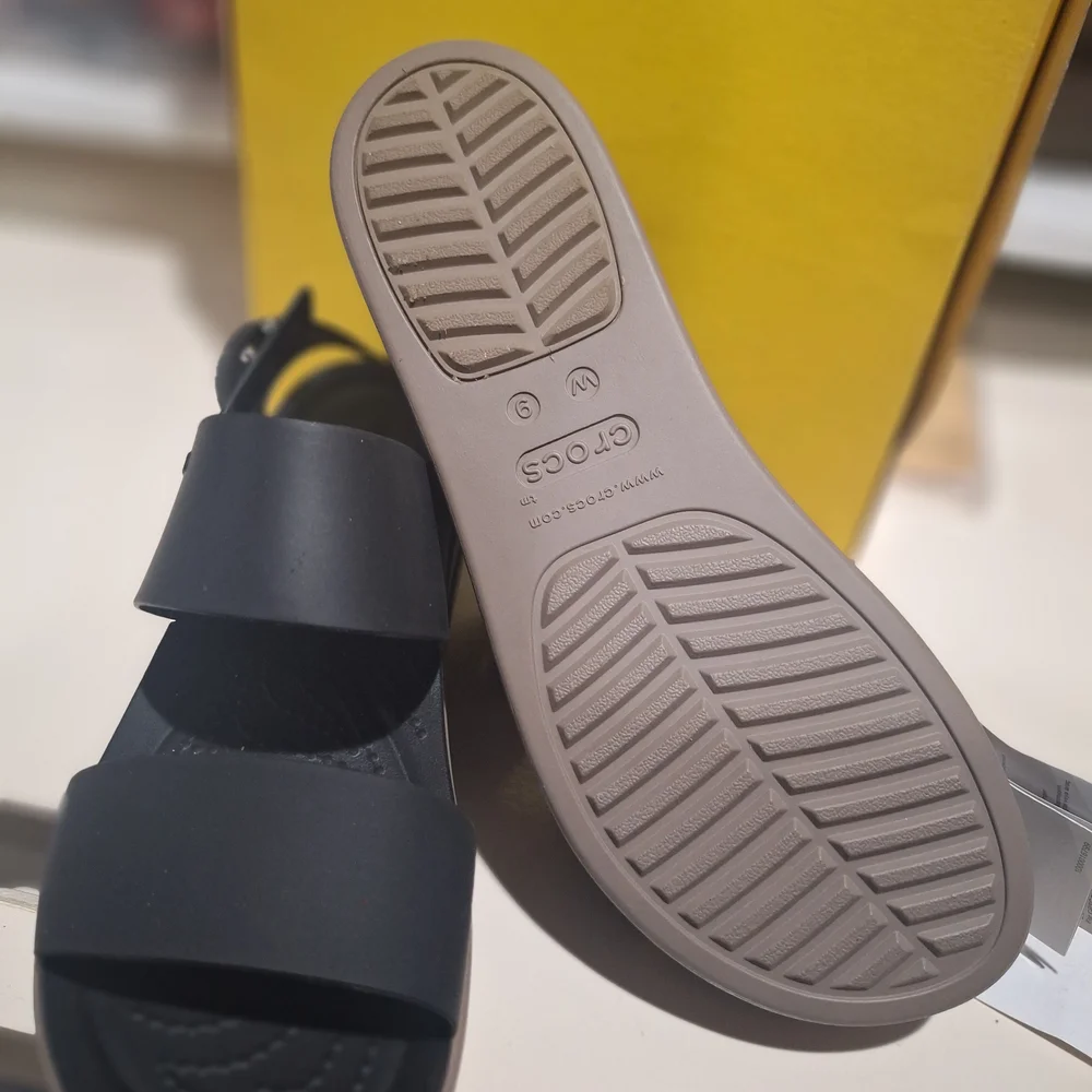 Crocs Brooklyn Wedge Black Sandals - Picture 5 of 6